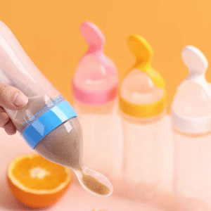 Silicon baby spoon bottle feeder