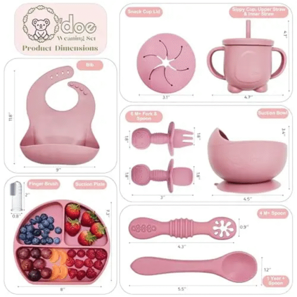 8pcs Silicon Feeding Set - Image 5
