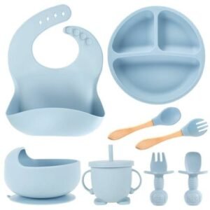 8pcs Silicon Feeding Set