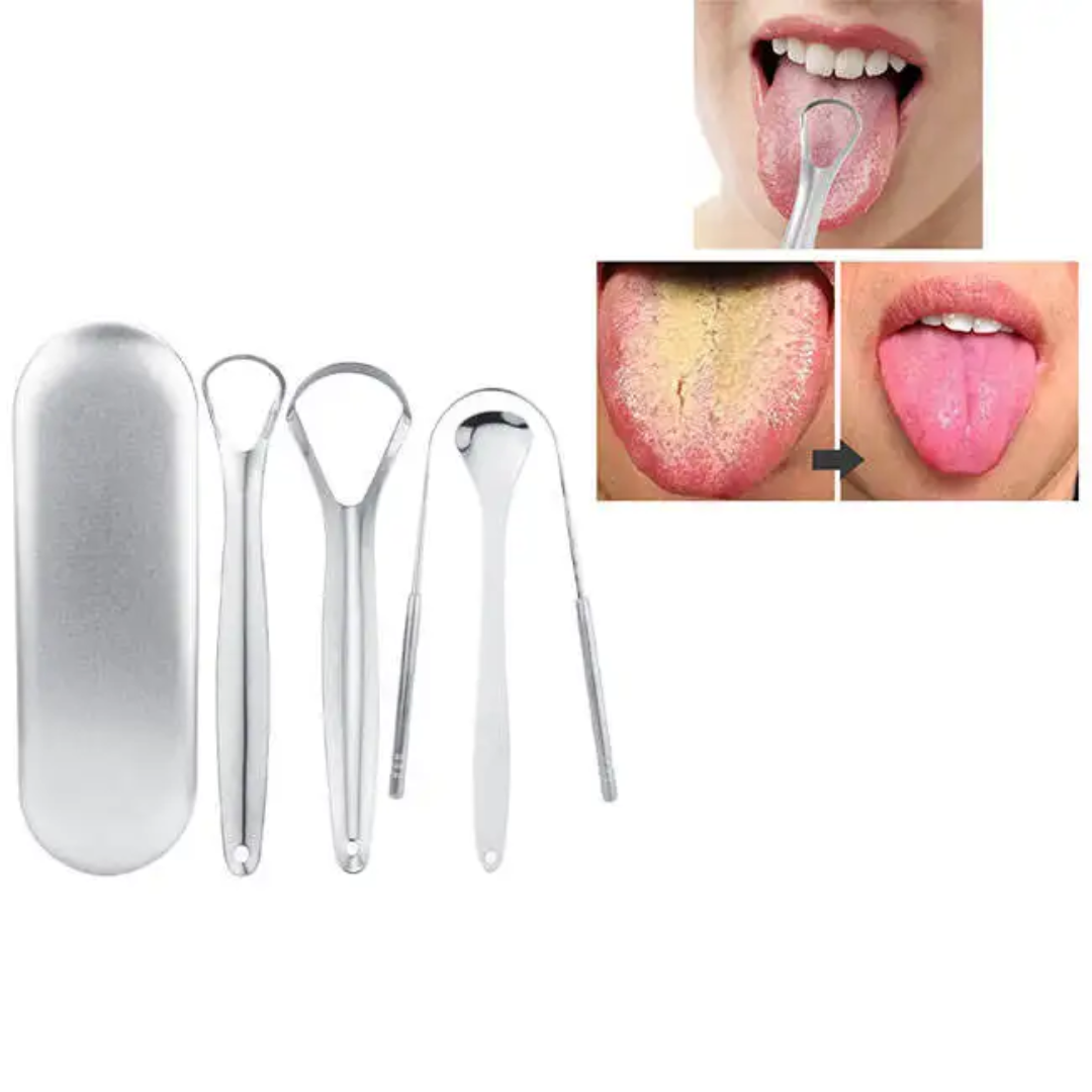 3in1 Tongue Scraper with a Case